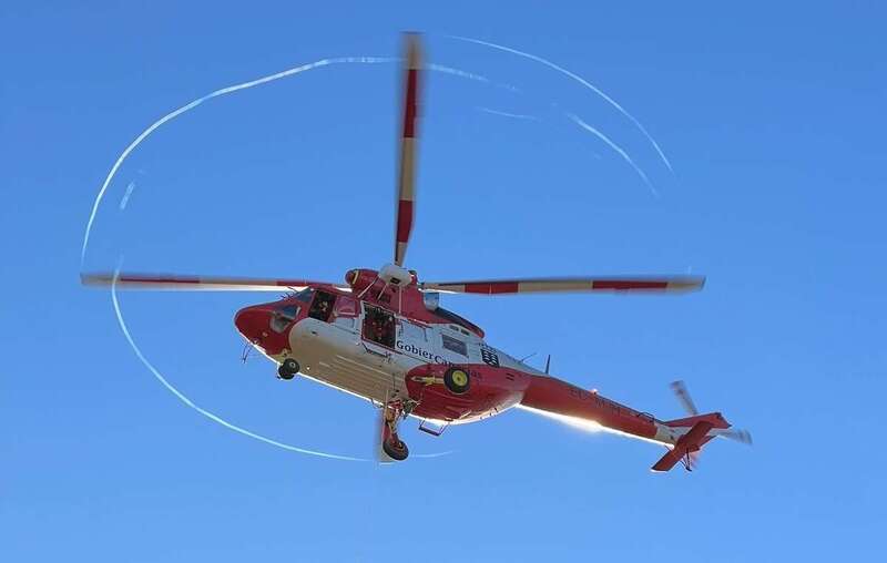 Helicóptero del GES/TA.